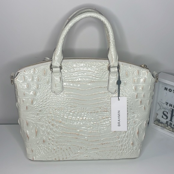 Beautiful Brand New Brahmin Duxbury Satchel Crystal Melbourne Genuine Leather - Picture 2 of 2